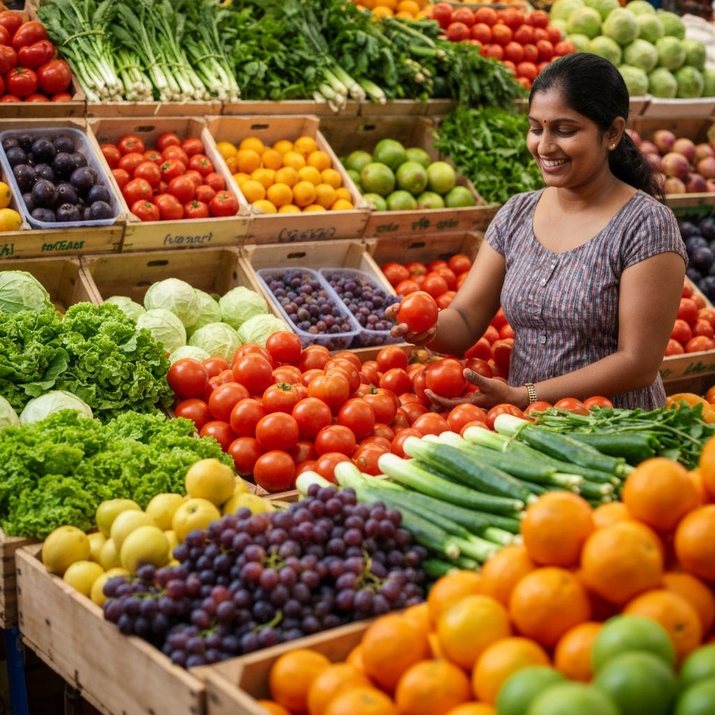 Auswahl verschiedener Lebensmittel