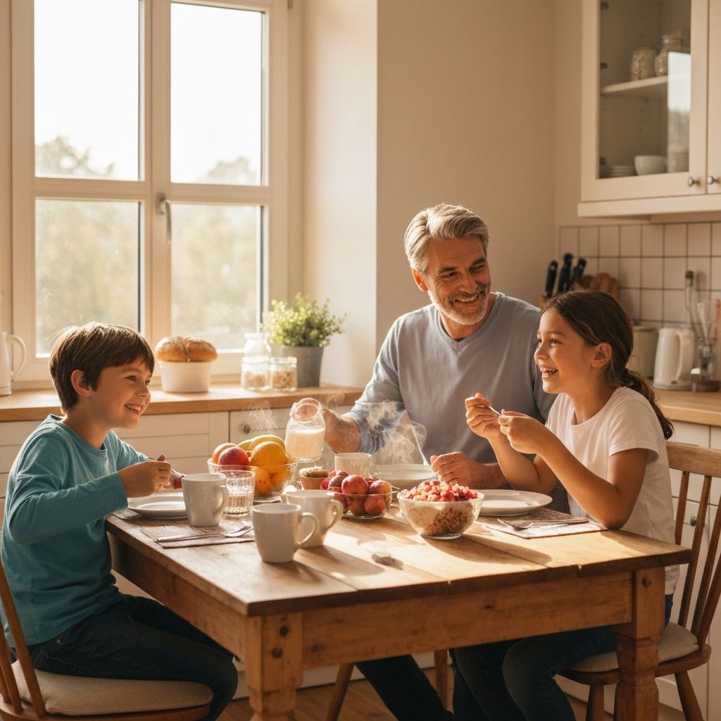 Alltägliche Mahlzeit in entspannter Umgebung