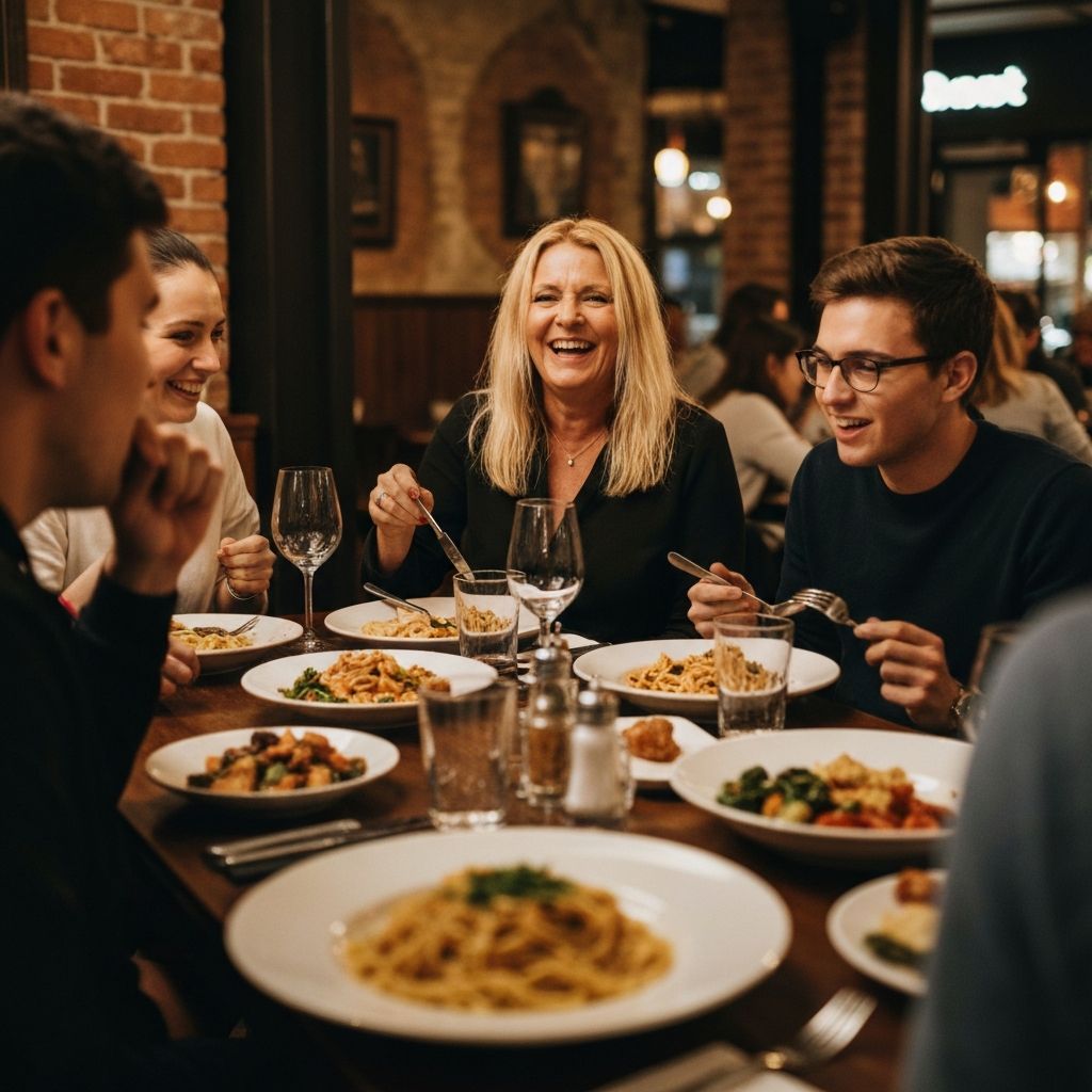 Gemeinsames Essen unter Freunden