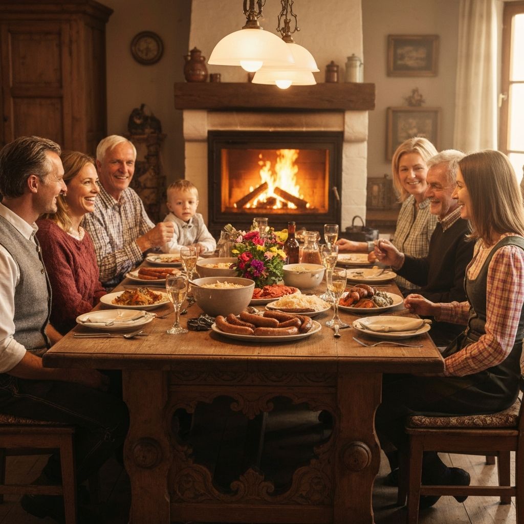 Familienfeier mit Essen